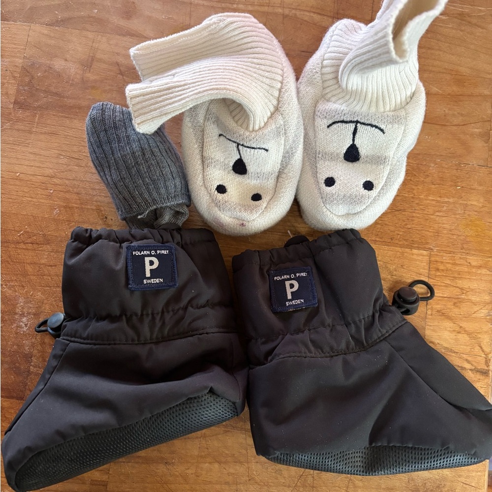 Polar o. pyret winter snow booties inner and outter 4-9m